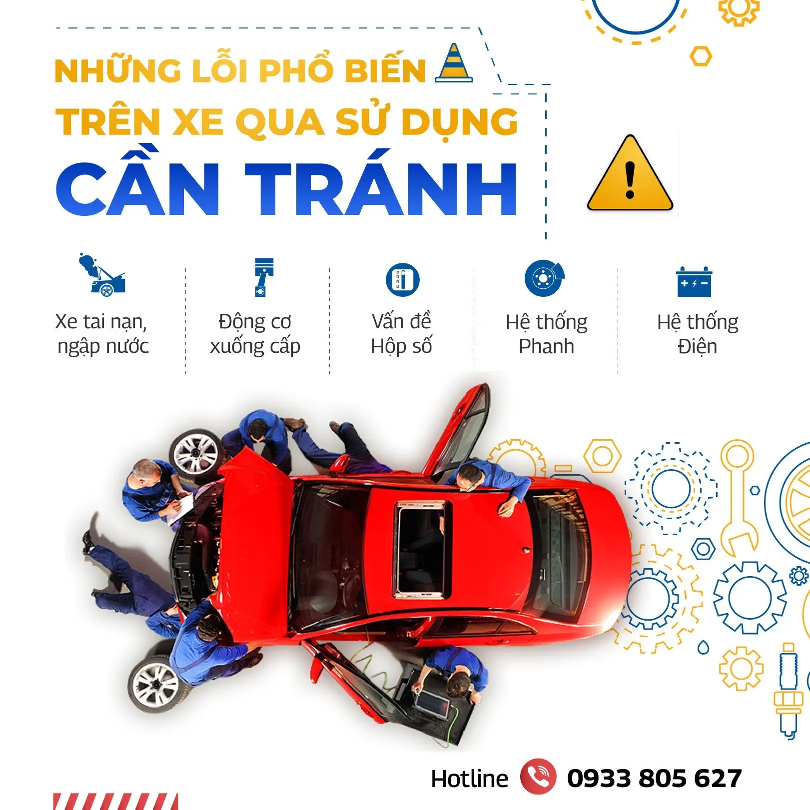 NHỮNG LỖI PHỔ BIẾN TRÊN XE CŨ CẦN TRÁNH